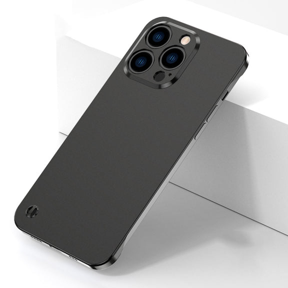 For iPhone 12 Pro Electroplating Frosted Frameless Phone Case(Black)