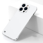 For iPhone 12 Pro Electroplating Frosted Frameless Phone Case(White)