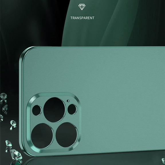 For iPhone 11 Pro Max Electroplating Frosted Frameless Phone Case (Blue)
