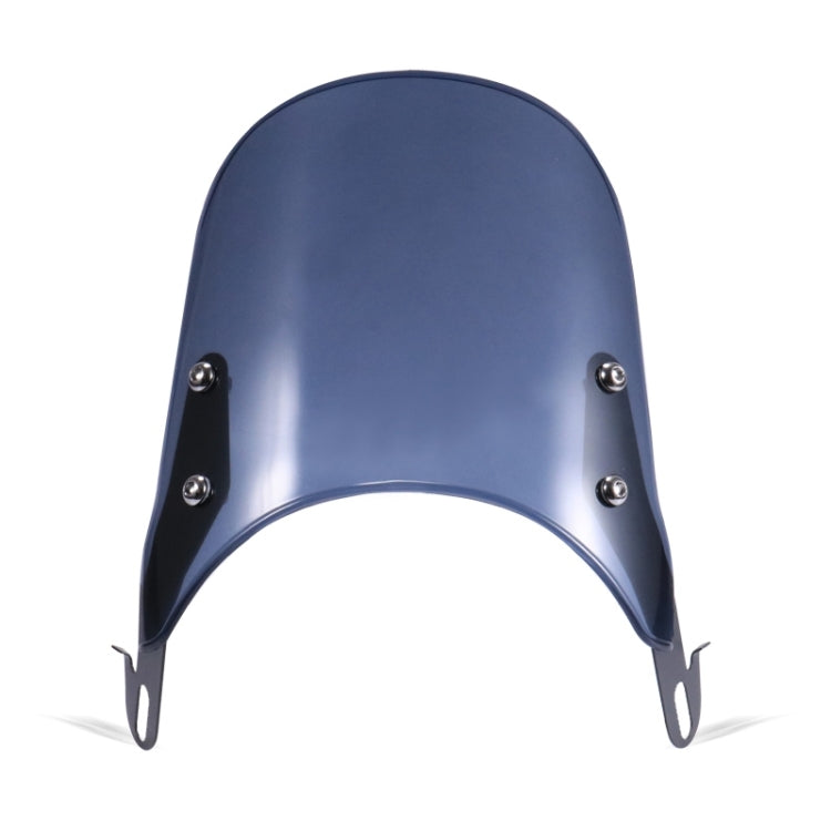 XRL-456120 Motorcycle 5-7 inch Headlight Retro Windshield(Grey Blue) - Others by PMC TechLife | Online Shopping South Africa | PMC TechLife | Buy Now Pay Later Mobicred