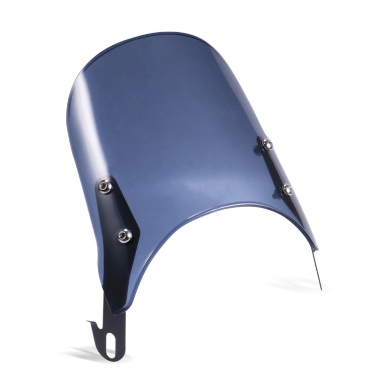 XRL-456120 Motorcycle 5-7 inch Headlight Retro Windshield(Grey Blue) - Others by PMC TechLife | Online Shopping South Africa | PMC TechLife | Buy Now Pay Later Mobicred