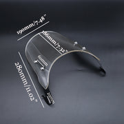 XRL-456120 Motorcycle 5-7 inch Headlight Retro Windshield(Transparent)