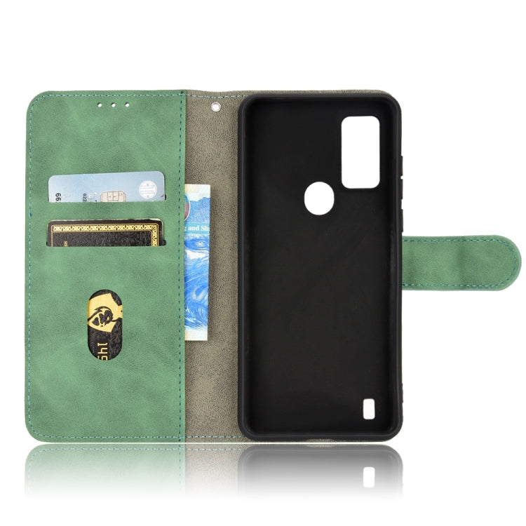 For Blackview A50 Skin Feel Magnetic Flip Leather Phone Case(Green) - More Brand by PMC TechLife | Online Shopping South Africa | PMC TechLife | Buy Now Pay Later Mobicred