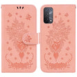 For OPPO A74 5G / A93 5G / A54 5G Butterfly Rose Embossed Leather Phone Case(Pink) - OPPO Cases by PMC TechLife | Online Shopping South Africa | PMC TechLife