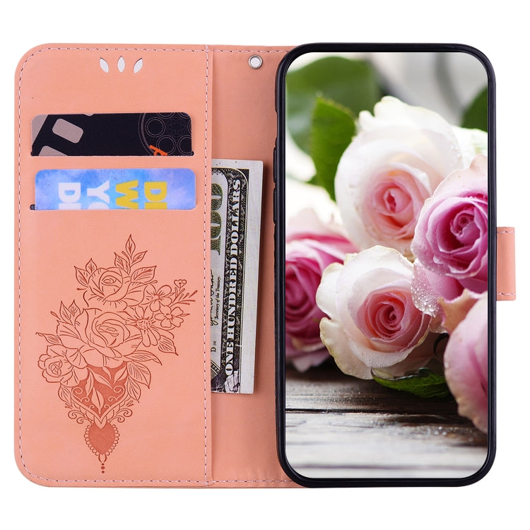 For OPPO A74 5G / A93 5G / A54 5G Butterfly Rose Embossed Leather Phone Case(Pink) - OPPO Cases by PMC TechLife | Online Shopping South Africa | PMC TechLife