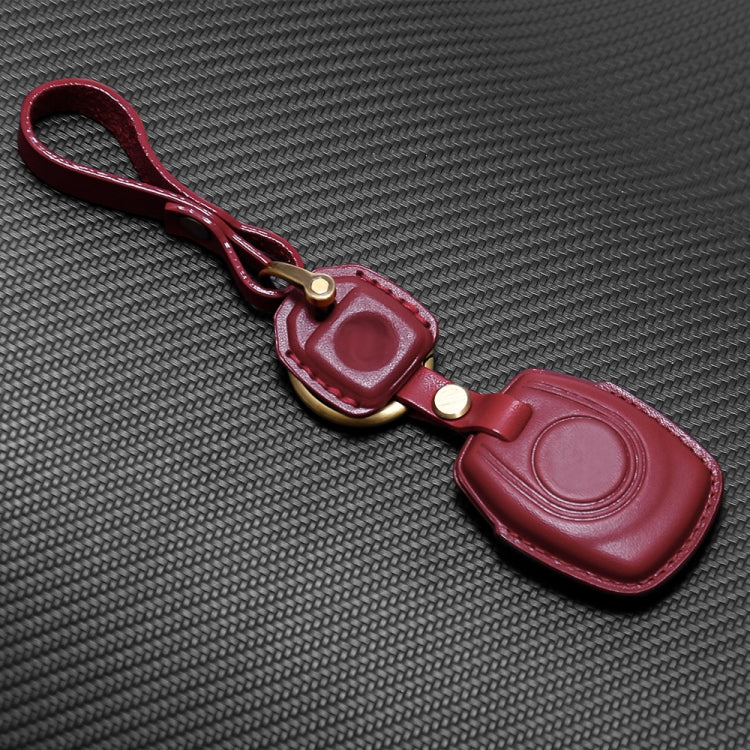 HP-A009 Motorcycle Cowhide Leather Induction Key Protective Cover for Harley Sportster S(Red) - free shipping - PMC TechLife - Order now!