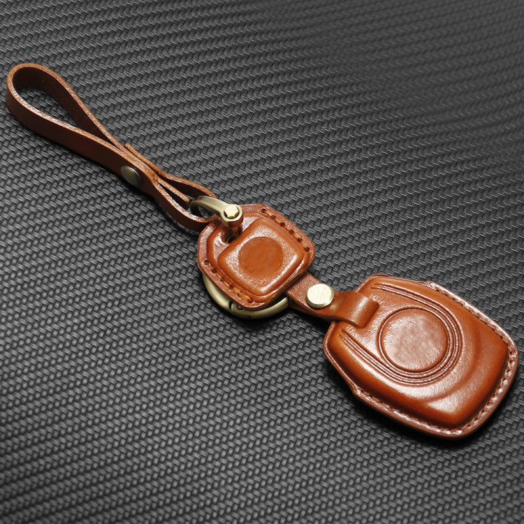 HP-A009 Motorcycle Cowhide Leather Induction Key Protective Cover for Harley Sportster S(Brown) - Bags & Luggages by PMC TechLife | Online Shopping South Africa | PMC TechLife | Buy Now Pay Later Mobicred