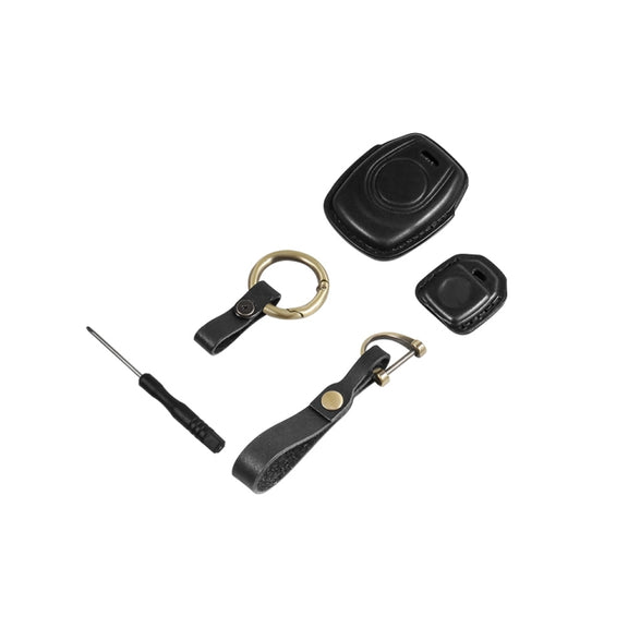 HP-A009 Motorcycle Cowhide Leather Induction Key Protective Cover for Harley Sportster S(Green)