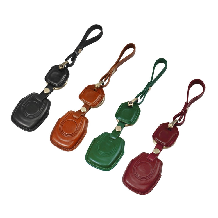 HP-A009 Motorcycle Cowhide Leather Induction Key Protective Cover for Harley Sportster S(Black)