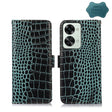 For OnePlus Nord 2T 5G Crocodile Top Layer Cowhide Leather Phone Case(Green) - OnePlus Cases by PMC TechLife | Online Shopping South Africa | PMC TechLife | Buy Now Pay Later Mobicred