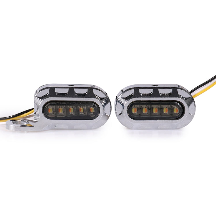 HP-Z058 Motorcycle Modified Rearview Mirror LED Turn Signal Light for Harley Sportsters XL 883 / 1200(Electroplating White) - Turn Signal by PMC TechLife | Online Shopping South Africa | PMC TechLife | Buy Now Pay Later Mobicred