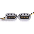HP-Z058 Motorcycle Modified Rearview Mirror LED Turn Signal Light for Harley Sportsters XL 883 / 1200(Electroplating White) - Turn Signal by PMC TechLife | Online Shopping South Africa | PMC TechLife | Buy Now Pay Later Mobicred