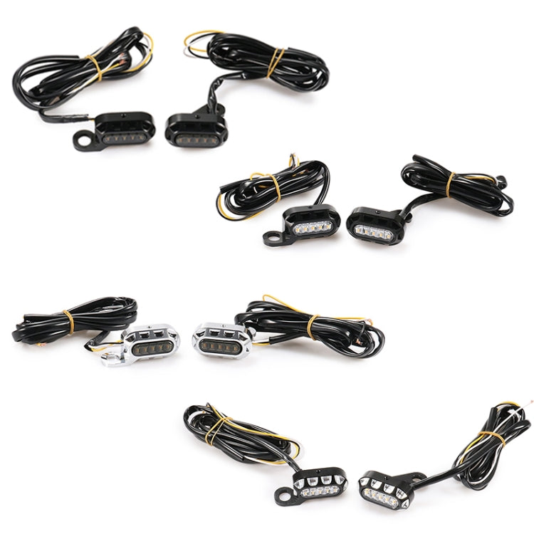 HP-Z058 Motorcycle Modified Rearview Mirror LED Turn Signal Light for Harley Sportsters XL 883 / 1200(Black White) - Turn Signal by PMC TechLife | Online Shopping South Africa | PMC TechLife | Buy Now Pay Later Mobicred