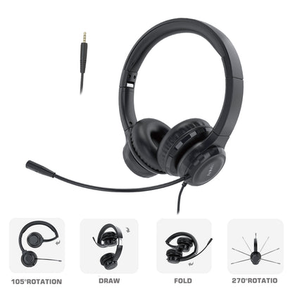 Anivia A7 3.5mm Traffic Wired Headset with Mic(Black) - free shipping - PMC Jewellery - Order now!