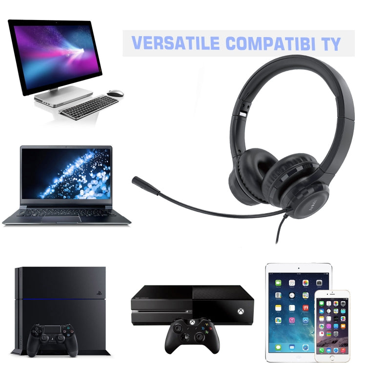 Anivia A7 3.5mm Traffic Wired Headset with Mic(Black) - free shipping - PMC Jewellery - Order now!