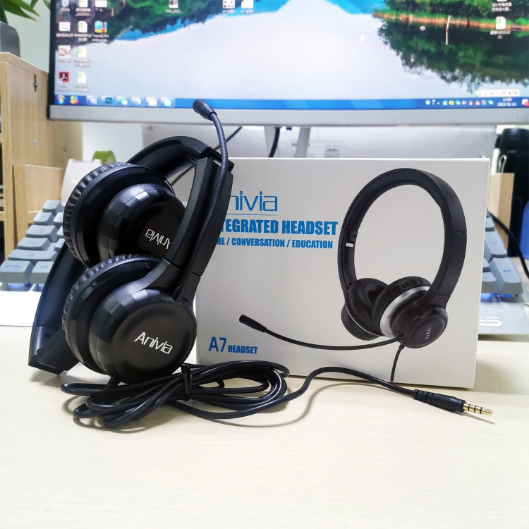 Anivia A7 3.5mm Traffic Wired Headset with Mic(Black) - free shipping - PMC Jewellery - Order now!