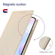 For Sharp Aquos R7 ViLi DMX Series Shockproof TPU + PU Leather Magnetic Attraction Horizontal Flip Case(Gold)