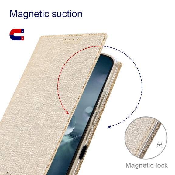 For Sharp Aquos Wish ViLi DMX Series Shockproof TPU + PU Leather Magnetic Attraction Horizontal Flip Case(Gold)