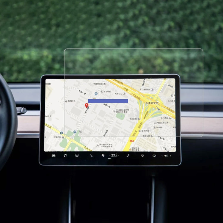 2 PCS Car Navigator Protective Film Tempered Glass Film For Tesla 15.6 - Accessories & Parts by PMC TechLife | Online Shopping South Africa | PMC TechLife | Buy Now Pay Later Mobicred