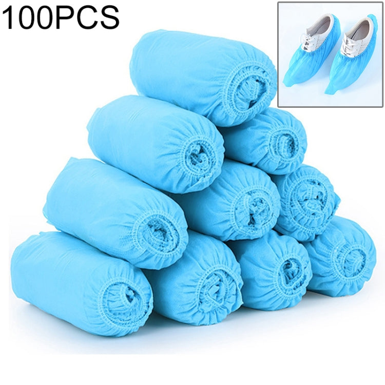 100 PCS 400g Disposable Shoe Covers For Kids Indoor Cleaning Floor Thicken Non-Woven Fabric Overshoes(Baby Blue) - Rainshoes & Shoe Covers by PMC TechLife | Online Shopping South Africa | PMC TechLife