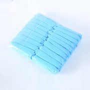 100 PCS 400g Disposable Shoe Covers For Kids Indoor Cleaning Floor Thicken Non-Woven Fabric Overshoes(Baby Blue)