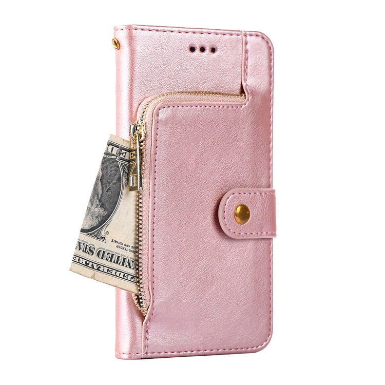 For OPPO Realme C35 Zipper Bag Leather Phone Case(Rose Gold) - Realme Cases by PMC TechLife | Online Shopping South Africa | PMC TechLife | Buy Now Pay Later Mobicred
