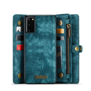 For Galaxy S20 CaseMe Detachable Multifunctional Horizontal Flip Leather Case, with Card Slot & Holder & Zipper Wallet & Photo Frame(Green)