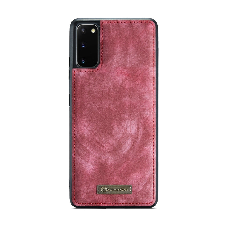 For Galaxy S20 CaseMe Detachable Multifunctional Horizontal Flip Leather Case, with Card Slot & Holder & Zipper Wallet & Photo Frame(Red)