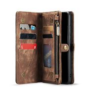 For Galaxy S20 CaseMe Detachable Multifunctional Horizontal Flip Leather Case, with Card Slot & Holder & Zipper Wallet & Photo Frame(Brown)