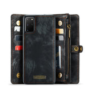 For Galaxy S20 Ultra CaseMe Detachable Multifunctional Horizontal Flip Leather Case, with Card Slot & Holder & Zipper Wallet & Photo Frame(Black)
