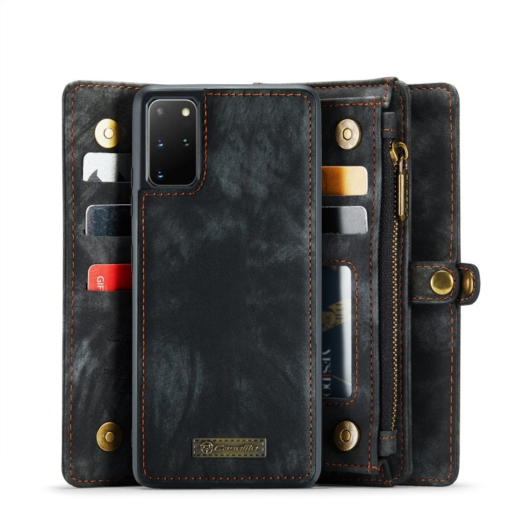 For Galaxy S20 Ultra CaseMe Detachable Multifunctional Horizontal Flip Leather Case, with Card Slot & Holder & Zipper Wallet & Photo Frame(Black)