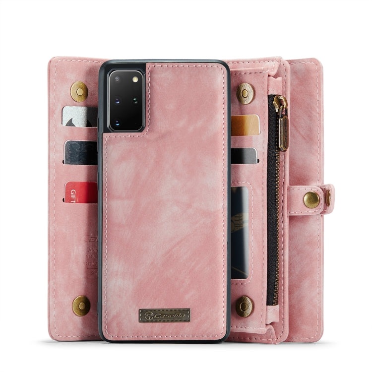 For Samsung Galaxy S20 Ultra CaseMe Detachable Multifunctional Horizontal Flip Leather Case, with Card Slot & Holder & Zipper Wallet & Photo Frame (Pink)