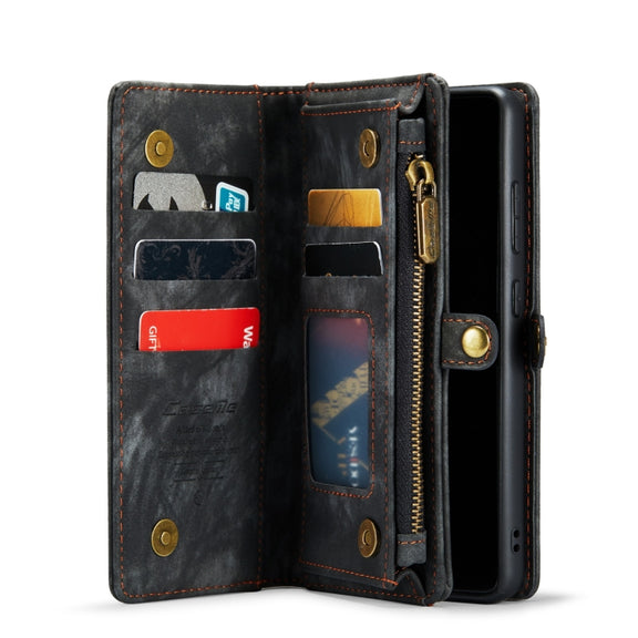 For Galaxy S20 Plus CaseMe Detachable Multifunctional Horizontal Flip Leather Case, with Card Slot & Holder & Zipper Wallet & Photo Frame(Black)