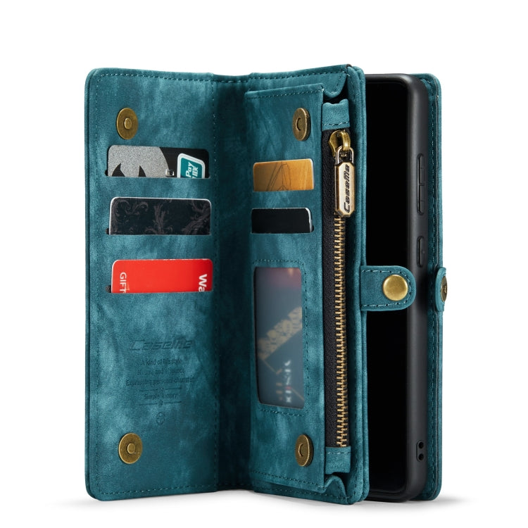 For Galaxy S20 Plus CaseMe Detachable Multifunctional Horizontal Flip Leather Case, with Card Slot & Holder & Zipper Wallet & Photo Frame(Green)