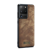 For Galaxy S20 Plus CaseMe Detachable Multifunctional Horizontal Flip Leather Case, with Card Slot & Holder & Zipper Wallet & Photo Frame(Brown)