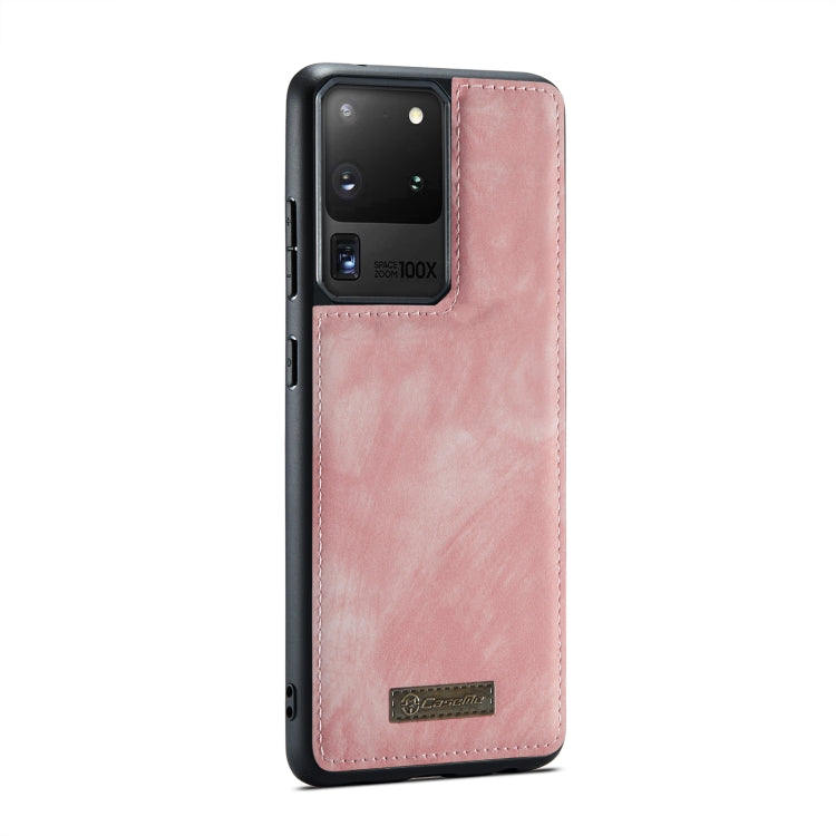 For Samsung Galaxy S20 Plus CaseMe Detachable Multifunctional Horizontal Flip Leather Case, with Card Slot & Holder & Zipper Wallet & Photo Frame (Pink)