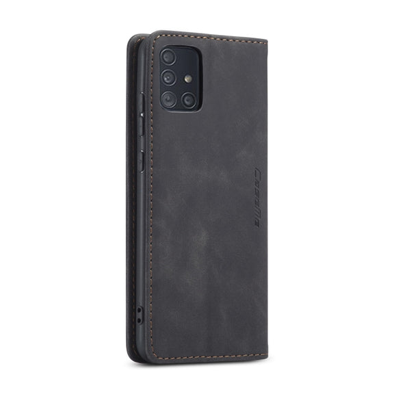 For Galaxy A51 CaseMe Multifunctional Horizontal Flip Leather Case, with Card Slot & Holder & Wallet(Black)