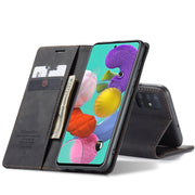 For Galaxy A51 CaseMe Multifunctional Horizontal Flip Leather Case, with Card Slot & Holder & Wallet(Black)