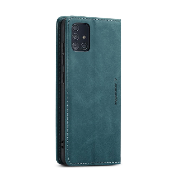 For Galaxy A51 CaseMe Multifunctional Horizontal Flip Leather Case, with Card Slot & Holder & Wallet(Blue) - free shipping - PMC TechLife - Order now!
