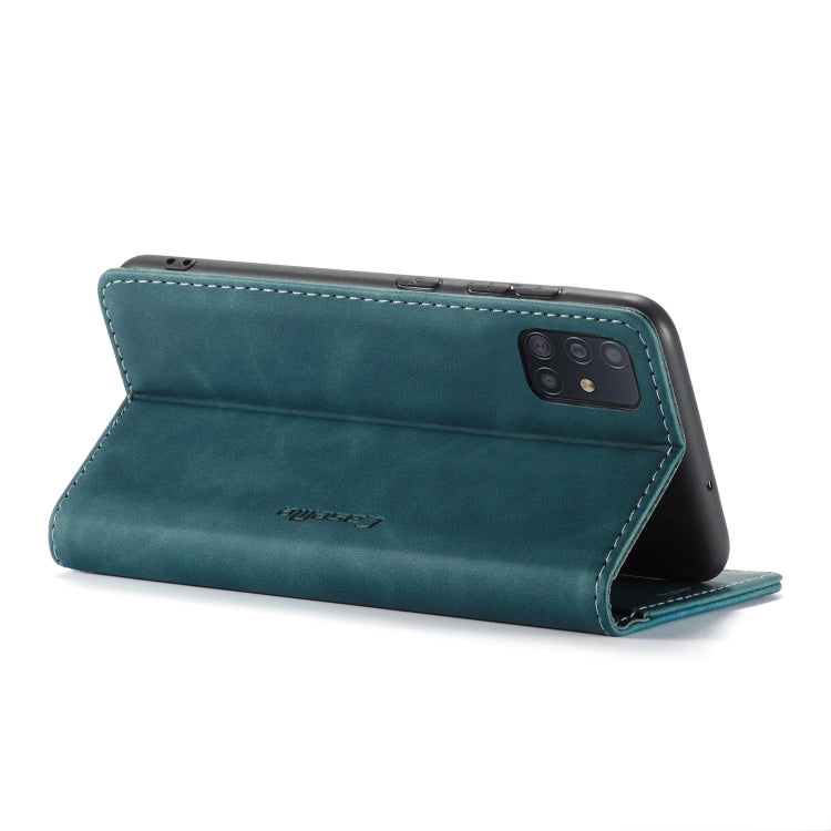 For Galaxy A51 CaseMe Multifunctional Horizontal Flip Leather Case, with Card Slot & Holder & Wallet(Blue) - free shipping - PMC TechLife - Order now!