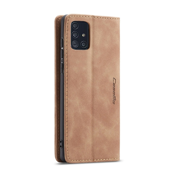 For Galaxy A71 CaseMe Multifunctional Horizontal Flip Leather Case, with Card Slot & Holder & Wallet(Brown)