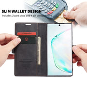 For Galaxy A81 / Note 10 Lite CaseMe Multifunctional Horizontal Flip Leather Case, with Card Slot & Holder & Wallet(Black)