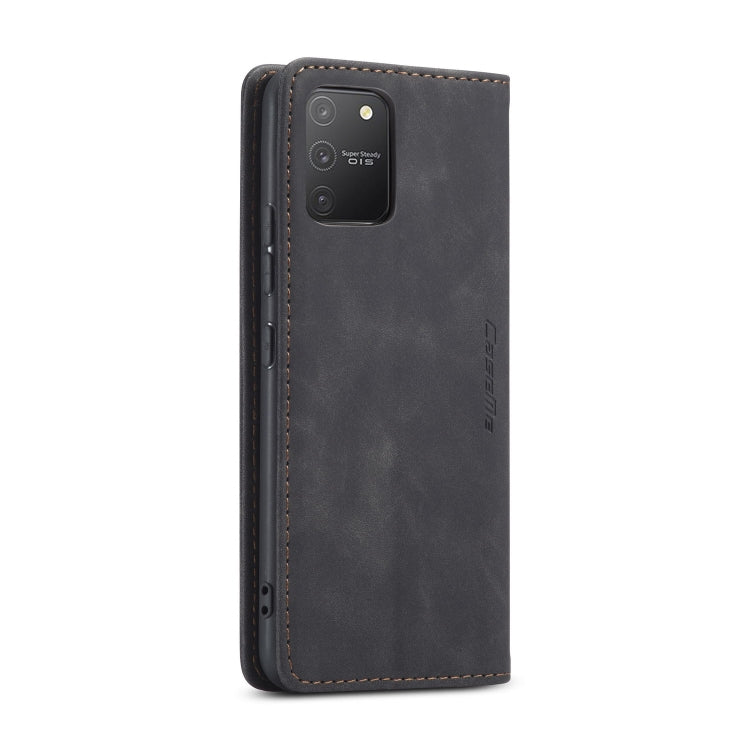 For Galaxy A91 / S10 Lite CaseMe Multifunctional Horizontal Flip Leather Case, with Card Slot & Holder & Wallet(Black)