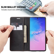 For Galaxy A91 / S10 Lite CaseMe Multifunctional Horizontal Flip Leather Case, with Card Slot & Holder & Wallet(Black)