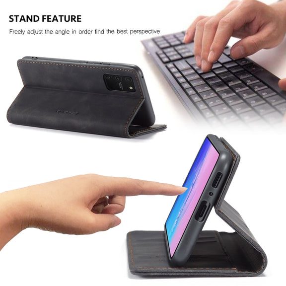 For Galaxy A91 / S10 Lite CaseMe Multifunctional Horizontal Flip Leather Case, with Card Slot & Holder & Wallet(Black)