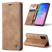 For Galaxy A91 / S10 Lite CaseMe Multifunctional Horizontal Flip Leather Case, with Card Slot & Holder & Wallet(Brown)