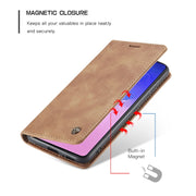 For Galaxy A91 / S10 Lite CaseMe Multifunctional Horizontal Flip Leather Case, with Card Slot & Holder & Wallet(Brown)