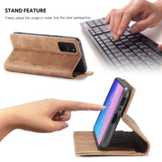 For Galaxy A91 / S10 Lite CaseMe Multifunctional Horizontal Flip Leather Case, with Card Slot & Holder & Wallet(Brown)