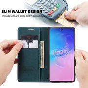 For Galaxy A91 / S10 Lite CaseMe Multifunctional Horizontal Flip Leather Case, with Card Slot & Holder & Wallet(Blue)