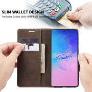 For Galaxy A91 / S10 Lite CaseMe Multifunctional Horizontal Flip Leather Case, with Card Slot & Holder & Wallet(Coffee)